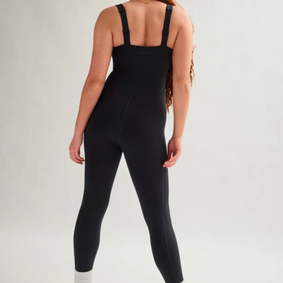Girlfriend Collective Black Luxe Paneled Unitard | NWT | Size M - Picture 3 of 12